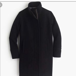 J. Crew Stadium Cloth Cocoon Coat in Black